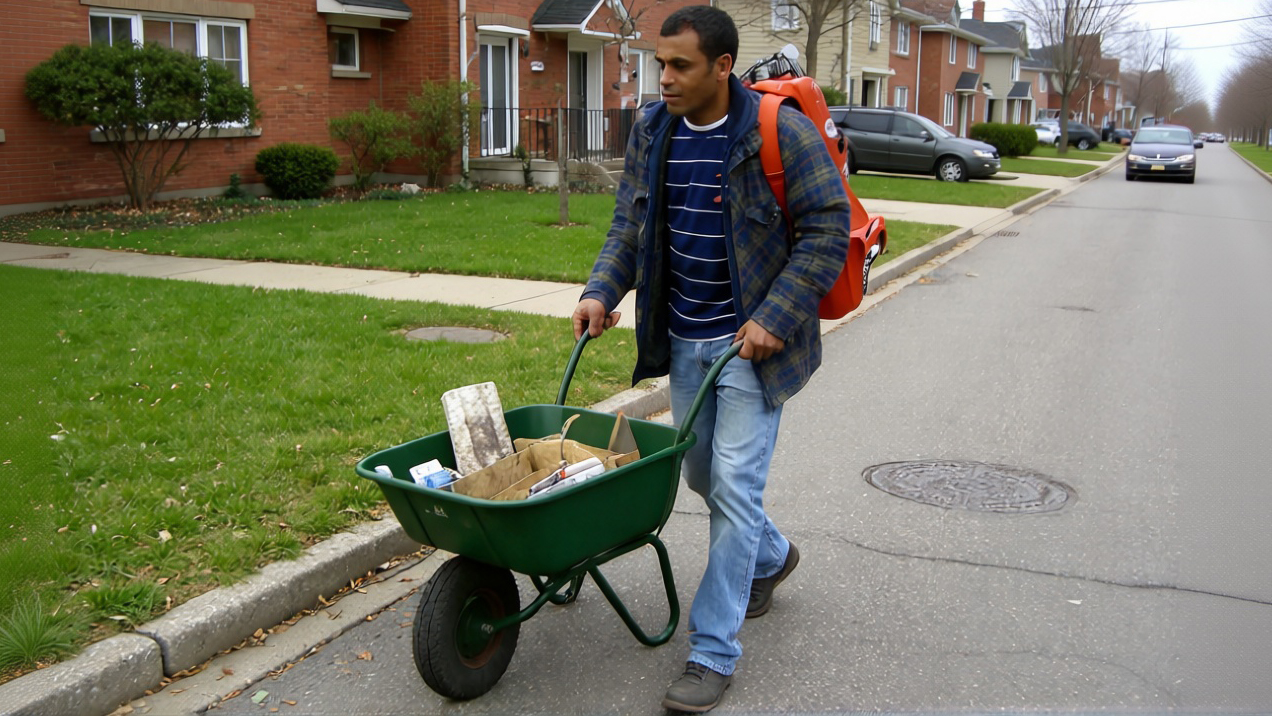 Paul with wheelbarrow